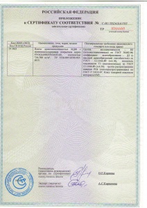 Сертификат пожарной безопасности 